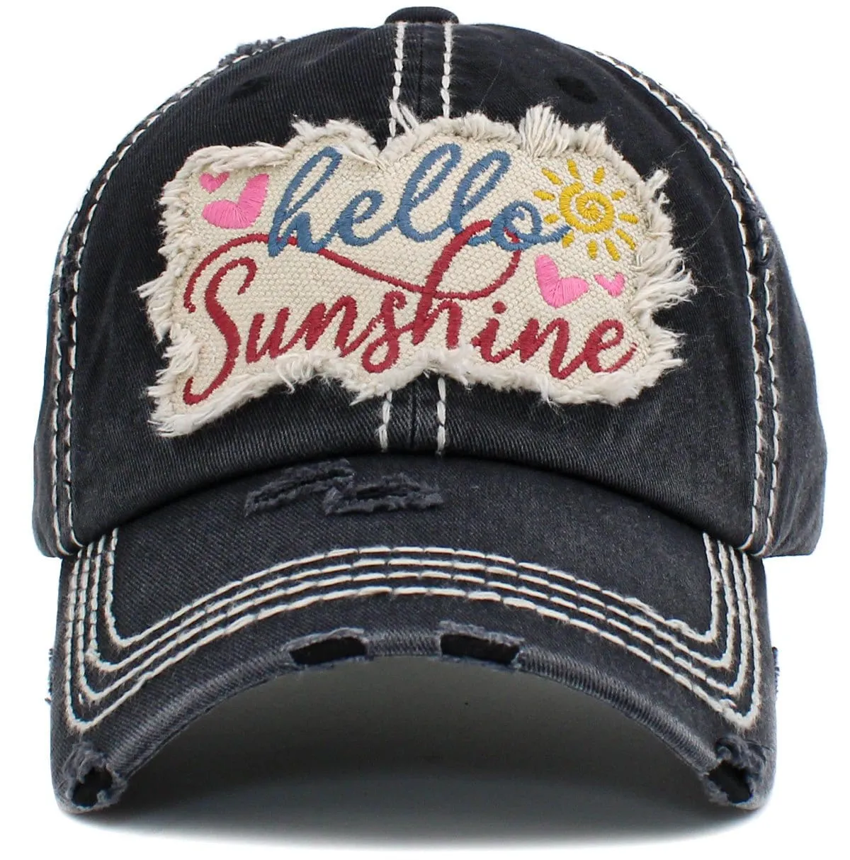 KBV1441 "Hello Sunshine" Washed Vintage Ballcap