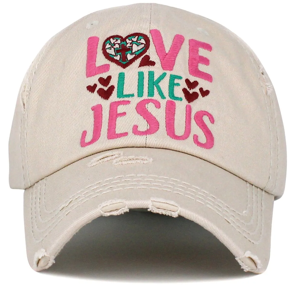 KBV1444 "Love Like Jesus" Washed Vintage Ballcap