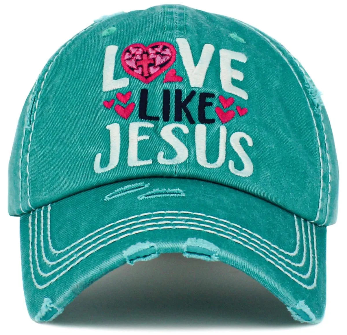 KBV1444 "Love Like Jesus" Washed Vintage Ballcap