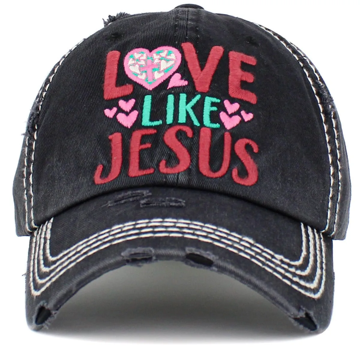 KBV1444 "Love Like Jesus" Washed Vintage Ballcap