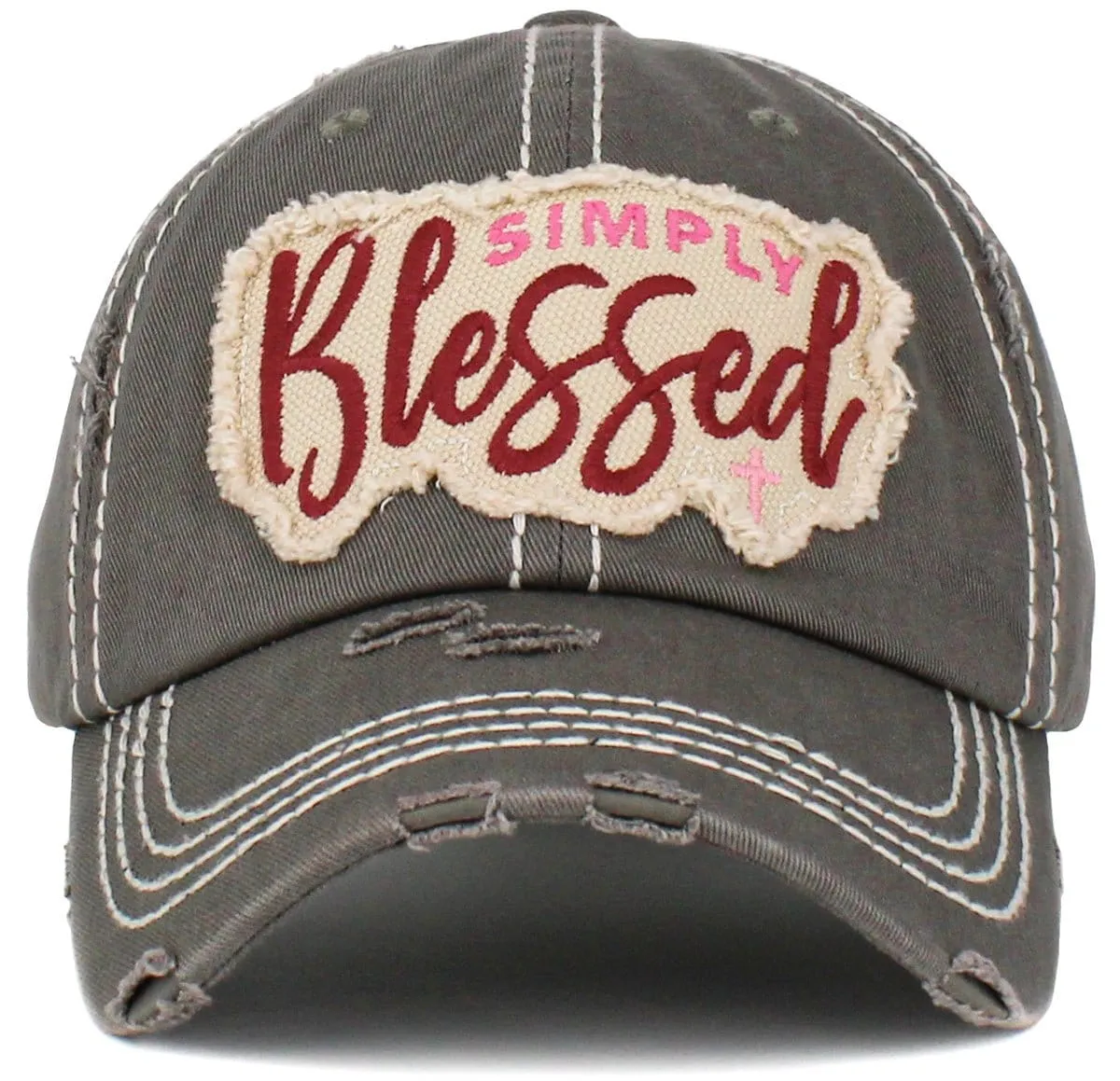 KBV1446 "Simply Blessed" Washed Vintage Ballcap