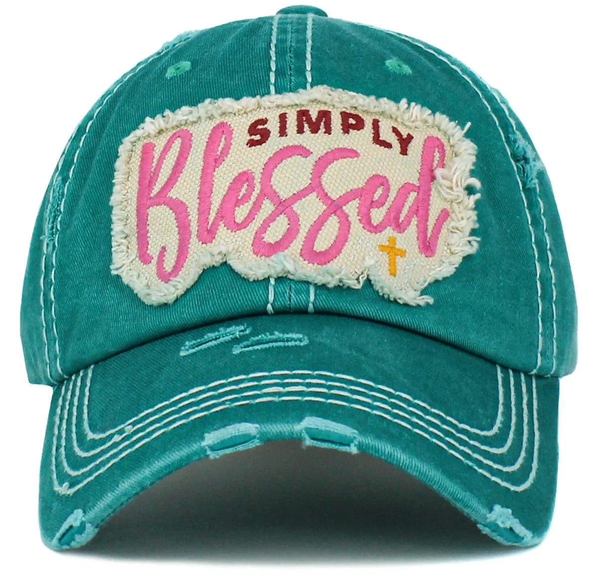 KBV1446 "Simply Blessed" Washed Vintage Ballcap