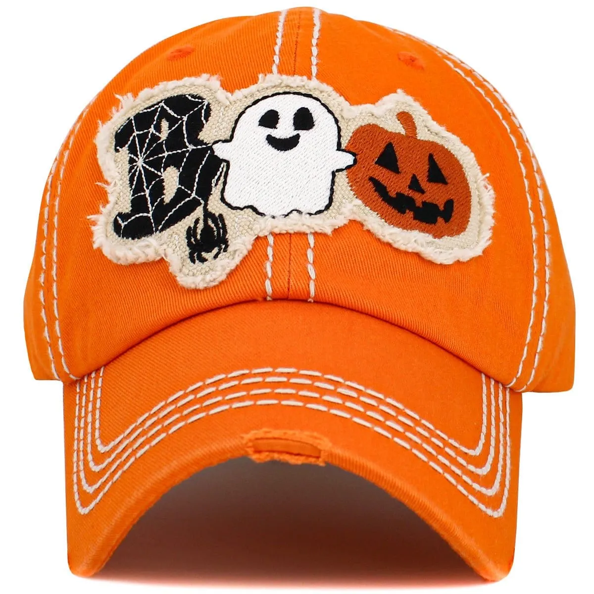 KBV1546 Halloween Boo Vintage Baseball Cap