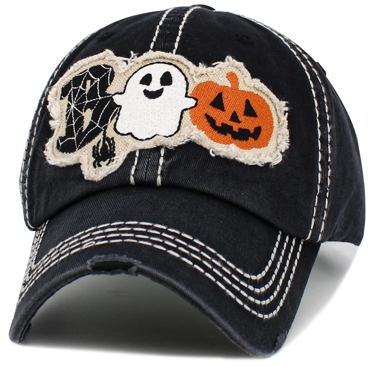 KBV1546 Halloween Boo Vintage Baseball Cap