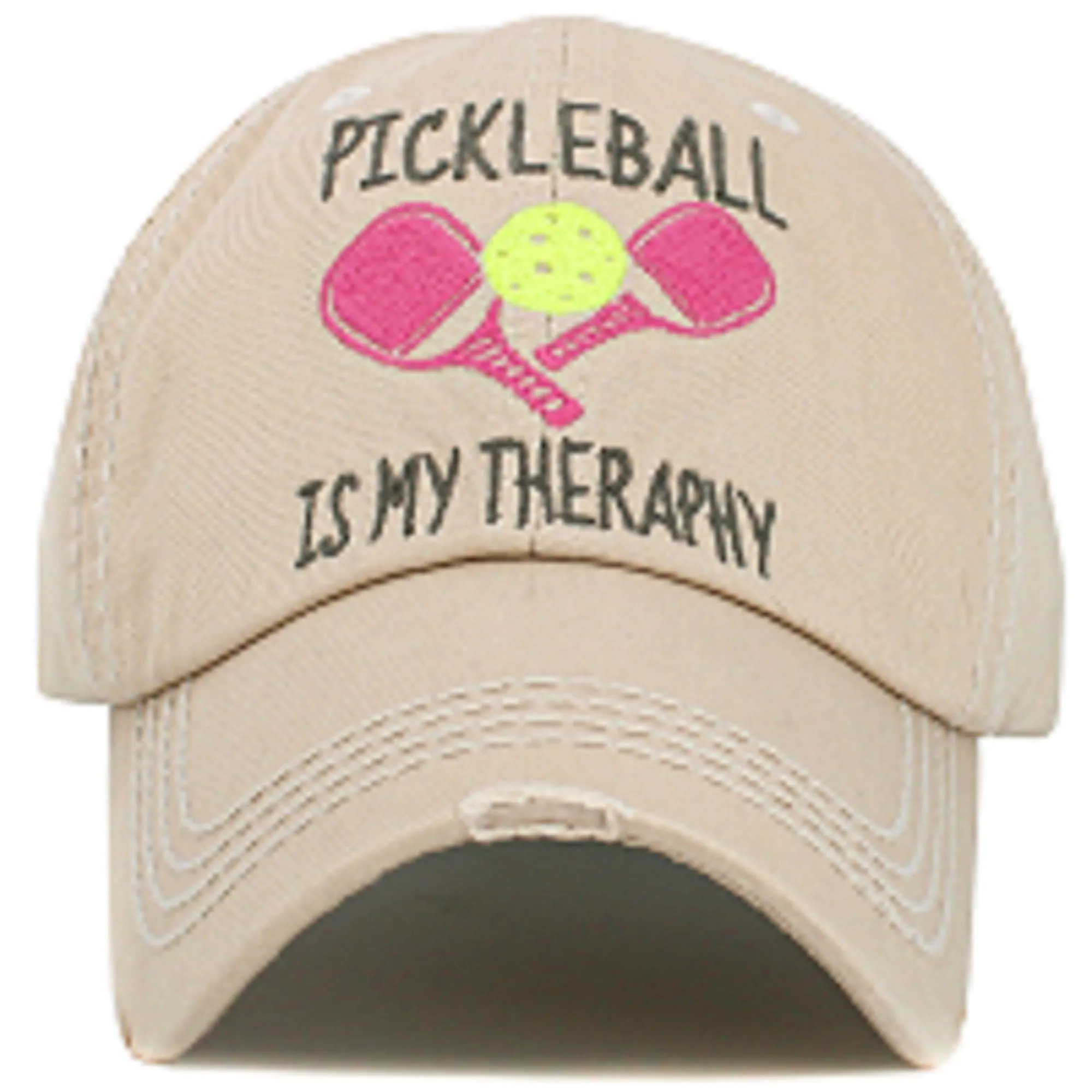 KBV1551 Pickleball Therapy Washed Vintage Cap