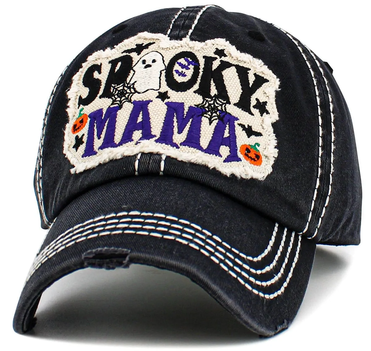 KBV1609 "Spooky Mama" Vintage Washed Baseball Cap