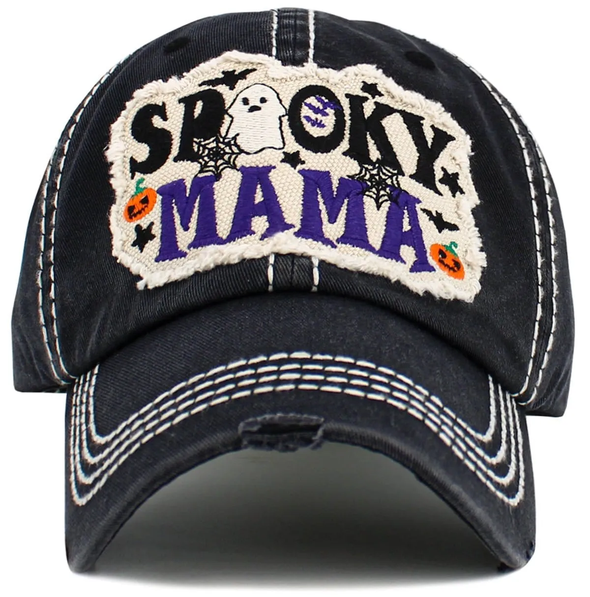 KBV1609 "Spooky Mama" Vintage Washed Baseball Cap