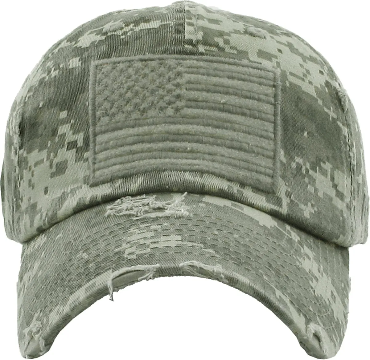 KBVT209 American Flag Washed Vintage Distressed Baseball Cap