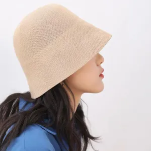 Light and Breathable Chic Knitted Linen Cloche Hats