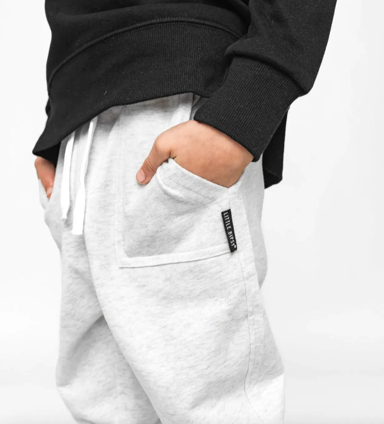 Little Bipsy - Everyday Jersey Joggers in Light Heather Grey