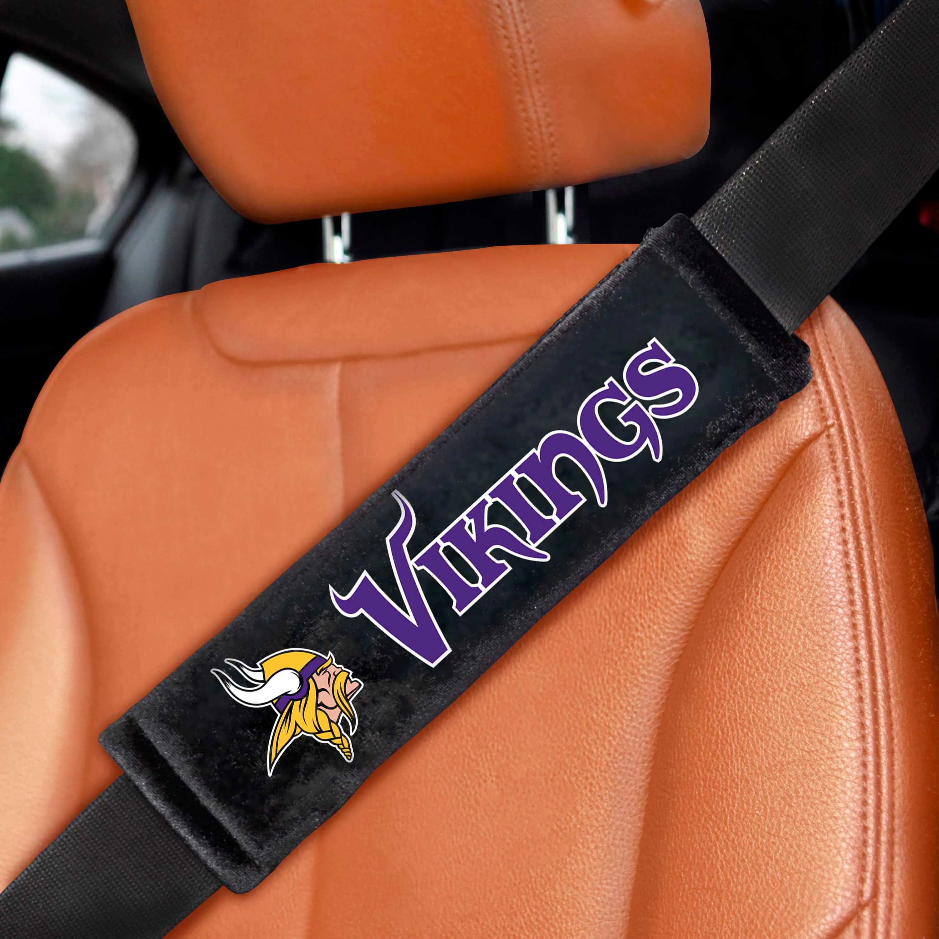 Minnesota Vikings Embroidered Seatbelt Pad - 2 Pieces