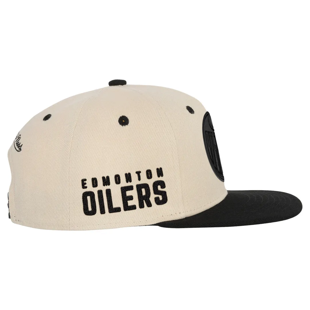 Mitchell & Ness Youth NHL Edmonton Oilers Cream Evergreen Snapback Hat