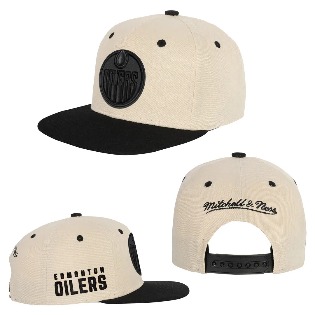 Mitchell & Ness Youth NHL Edmonton Oilers Cream Evergreen Snapback Hat