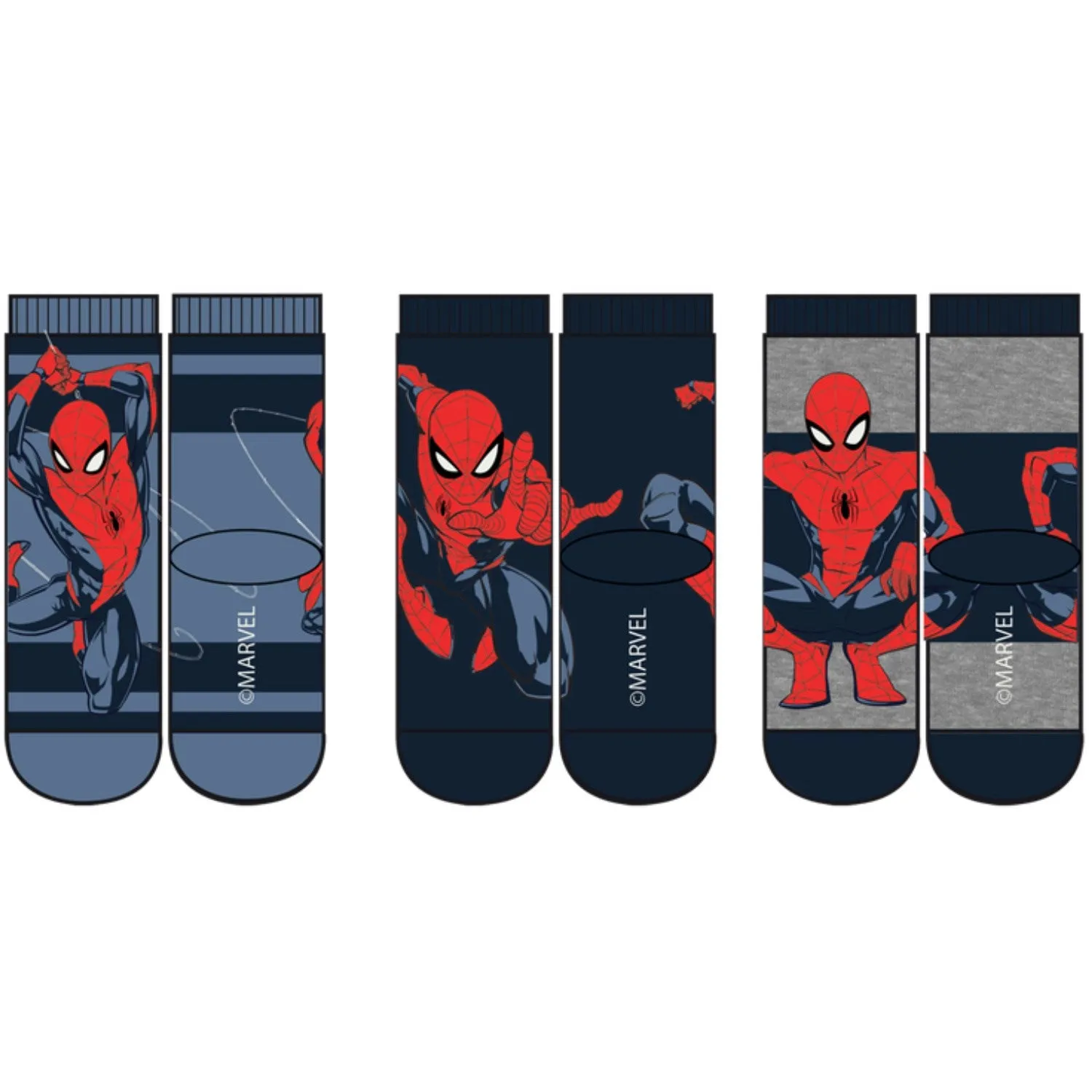 Name It Coronet Blue Jumio Spiderman 3-pack Socks