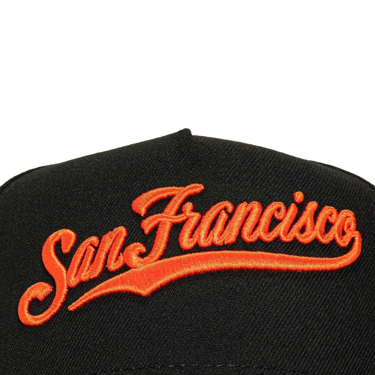 New Era 9Forty A-Frame San Francisco Giants Candlestick Park Patch Snapback Script Hat - Black, Orange