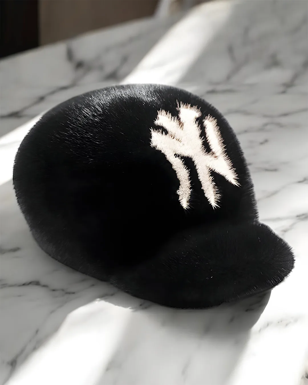 New York Yankees Black Mink Baseball Cap