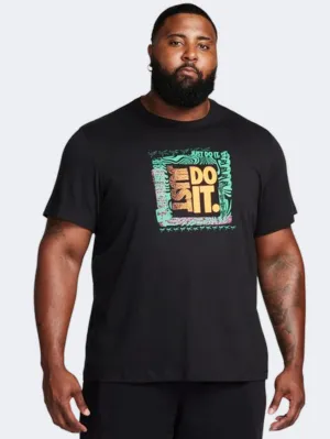 Nike Brandriff Jeddi Men Lifestyle T-Shirt Black/Green/Orange