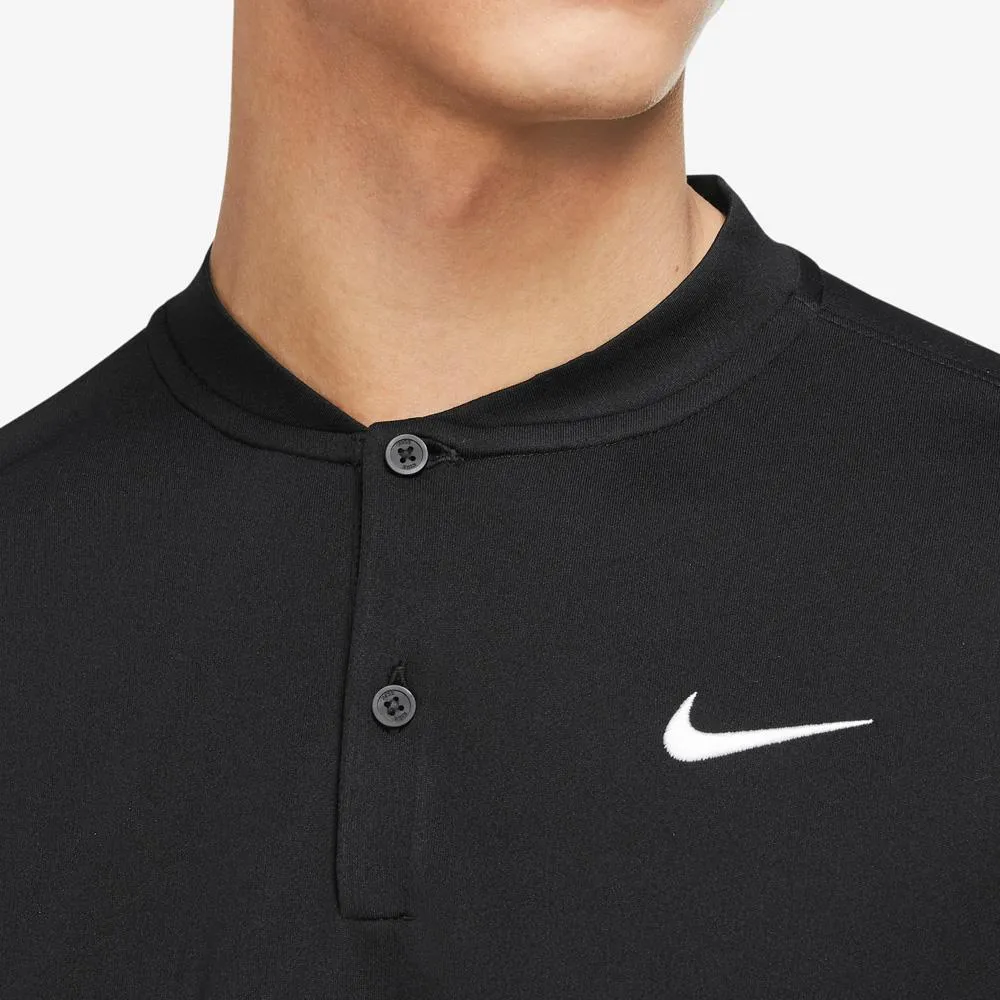 Nike Men's Blade Henley Polo - Black/White