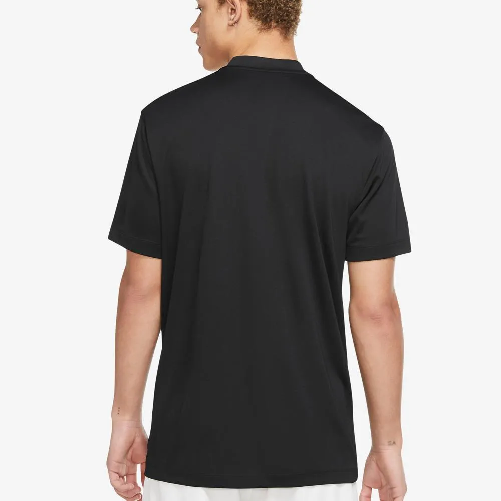 Nike Men's Blade Henley Polo - Black/White