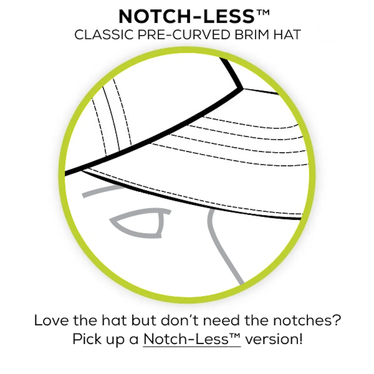 Notch Classic Adjustable Black/White Visor