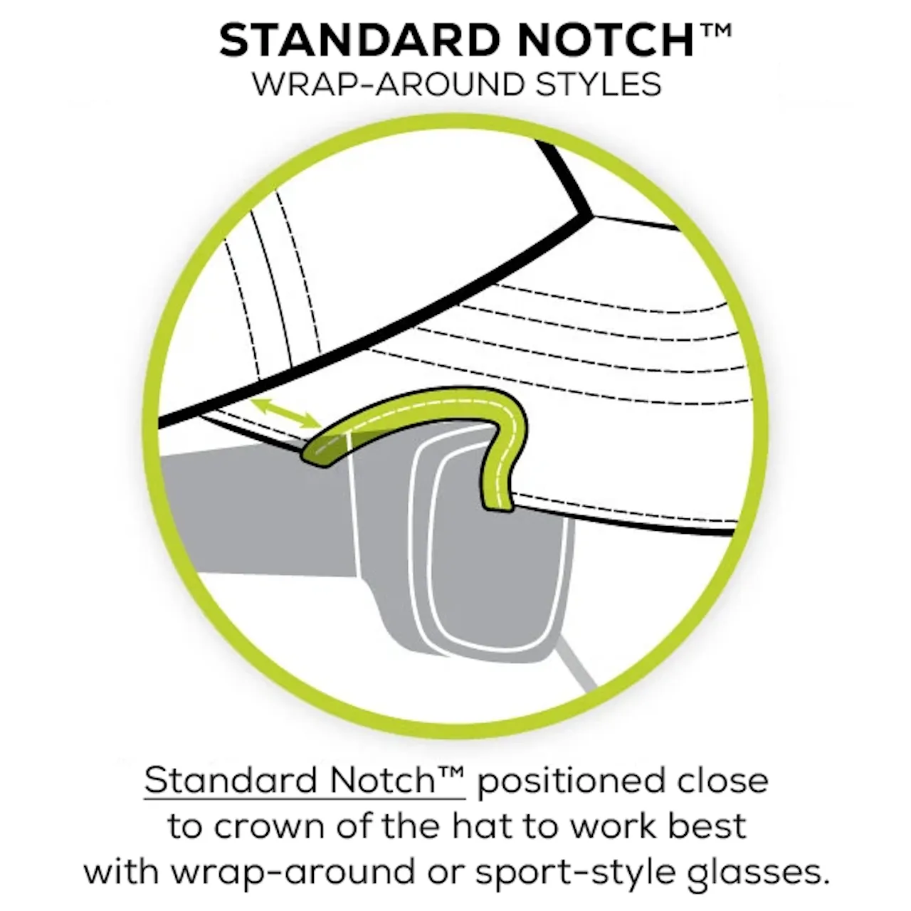 Notch Classic Adjustable Black/White Visor