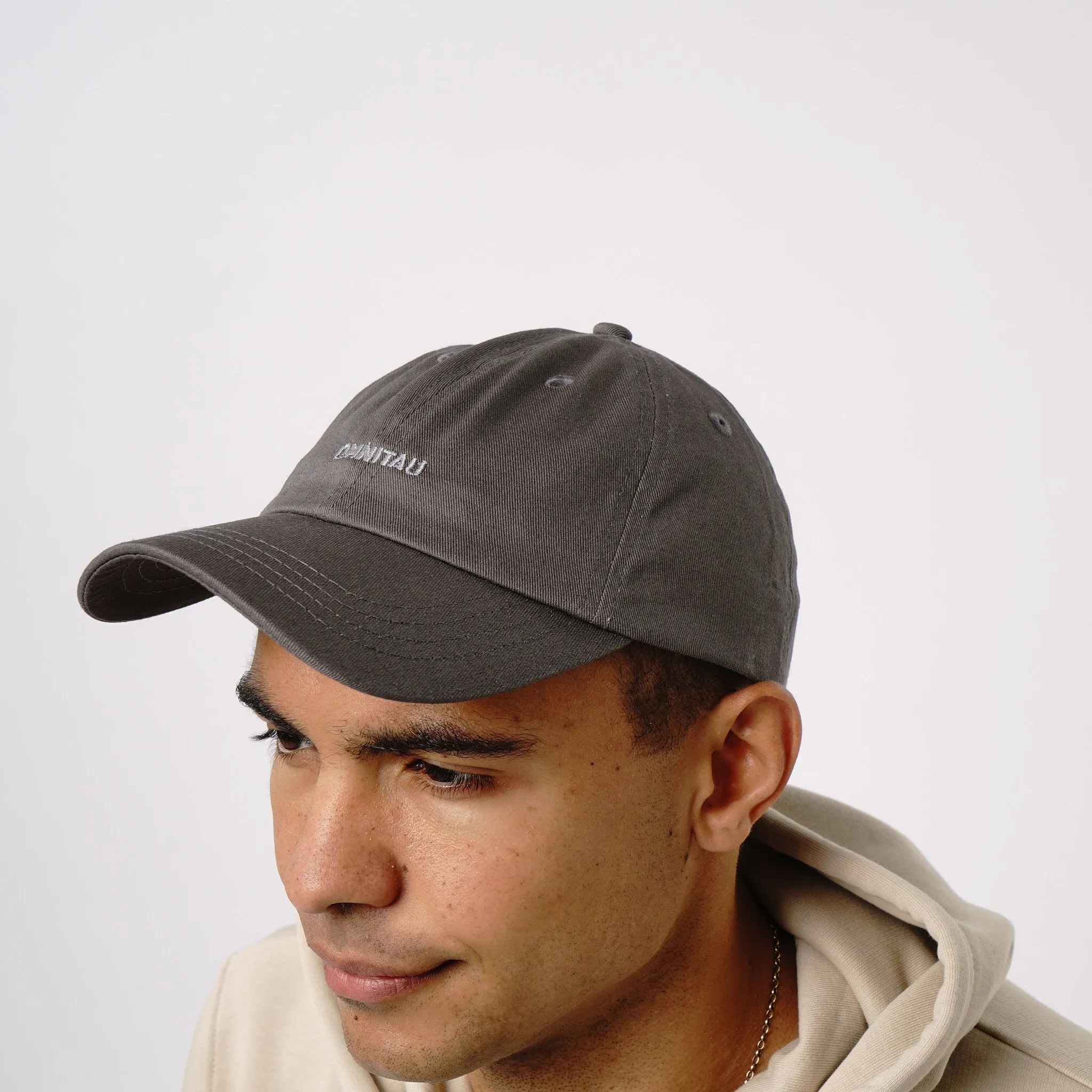 Omnitau Unisex Battersea Vintage Cotton Baseball Cap - Grey