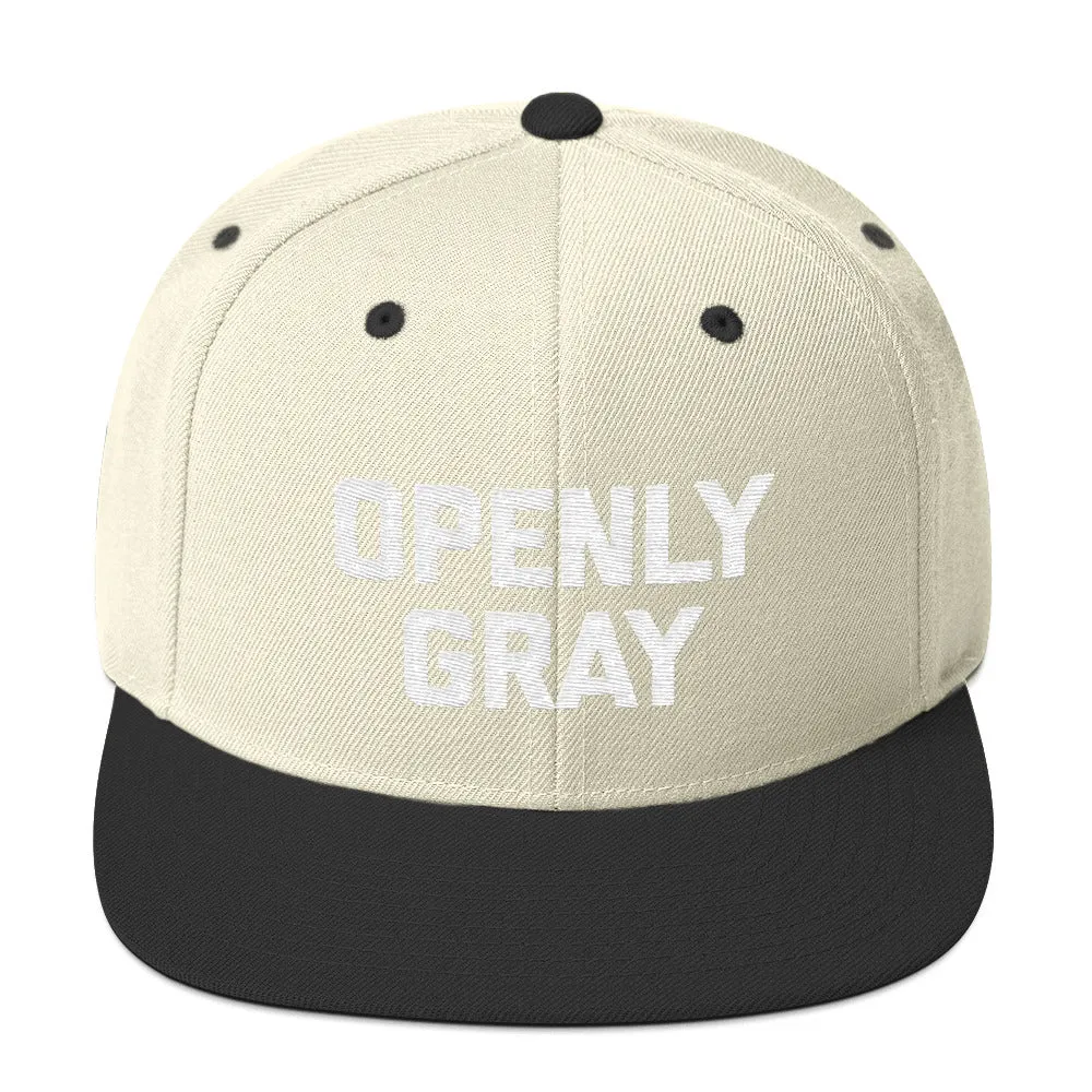 Openly Gray Snapback Hat