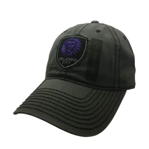 Orlando City SC Adidas Charcoal Gray Relaxed Slouch Strapback Baseball Hat Cap