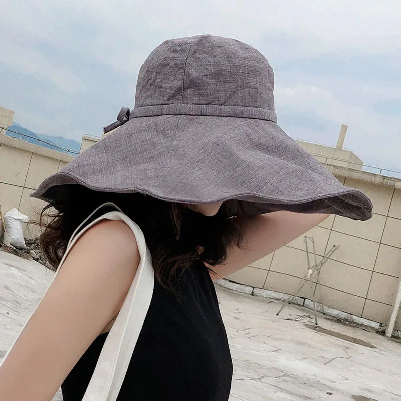 Oversized Brim Floppy Sun Hats with Adjustable Chin Strap