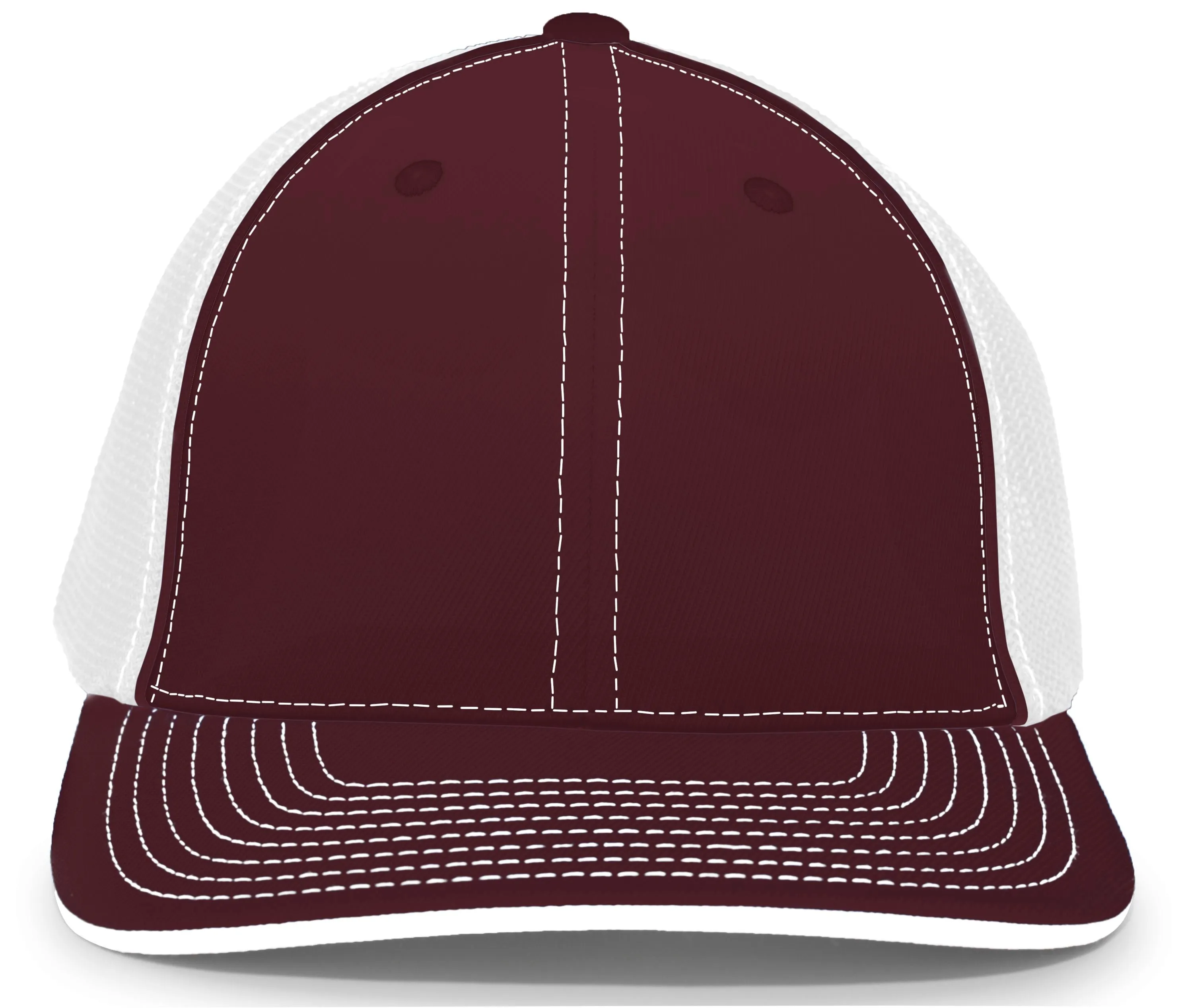 Pacific Headwear Trucker PacFlex Cap - Maroon/White