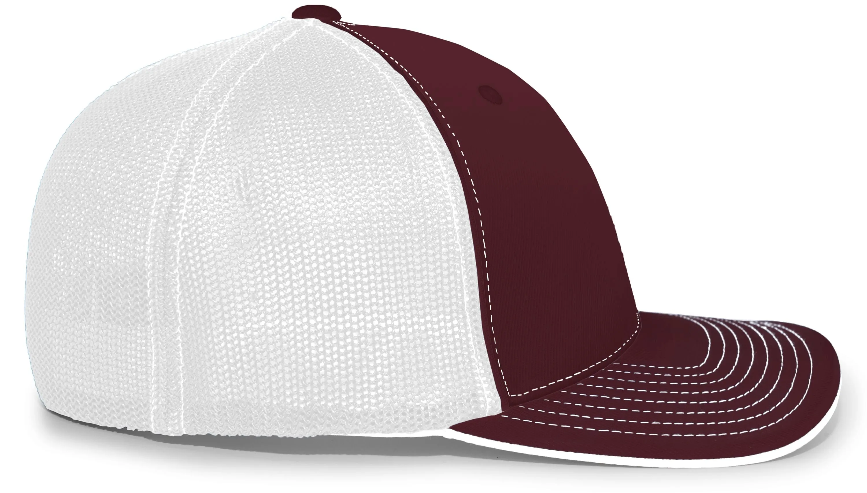 Pacific Headwear Trucker PacFlex Cap - Maroon/White