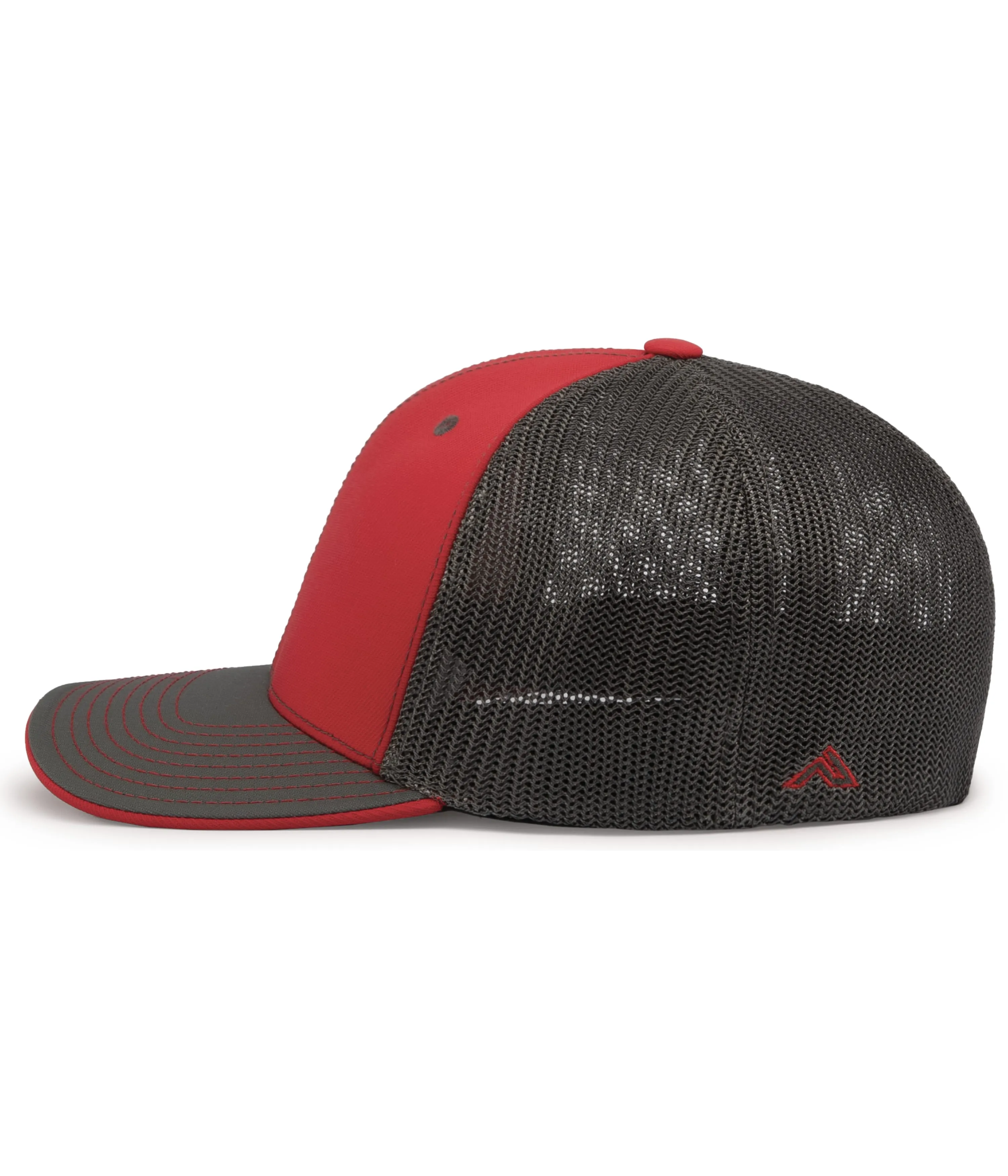 Pacific Headwear Trucker PacFlex Cap - Red/Graphite/Graphite