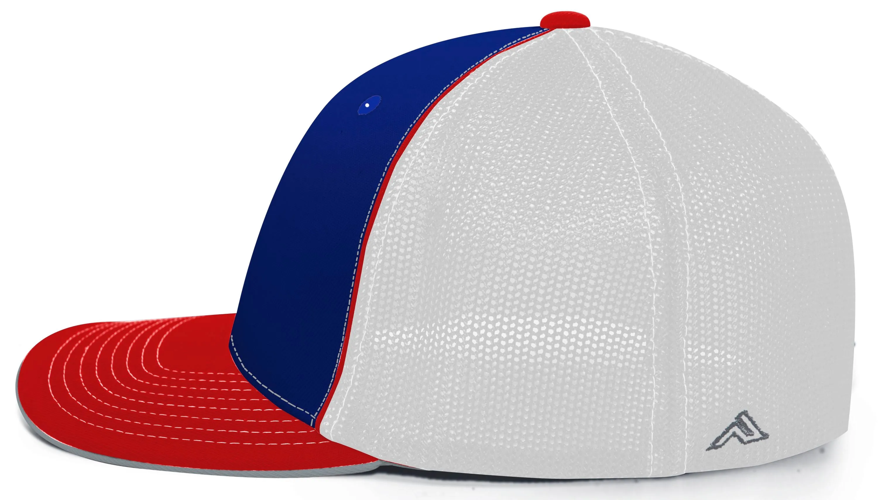 Pacific Headwear Trucker PacFlex Cap -Royal/White/Red