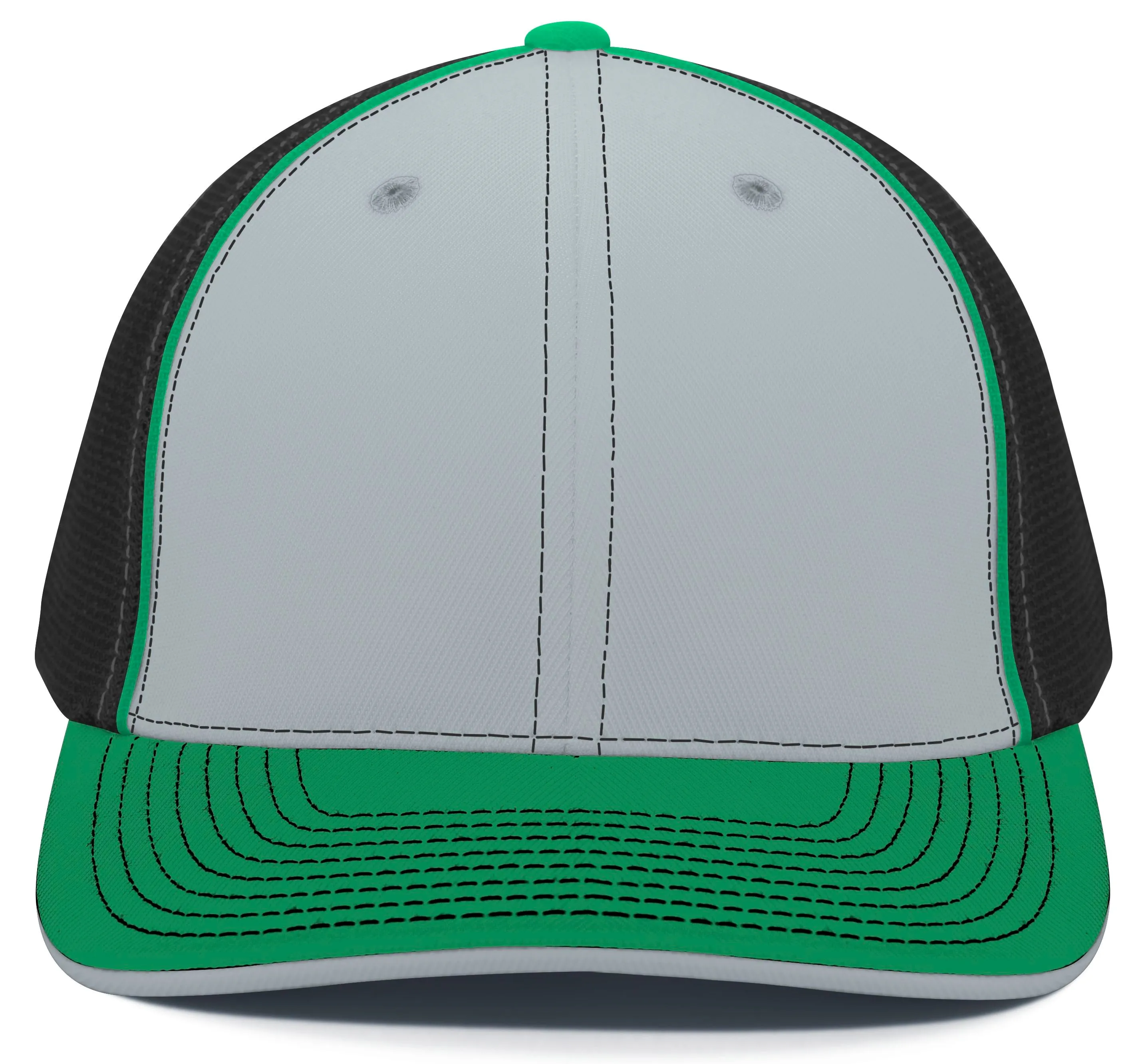 Pacific Headwear Trucker PacFlex Cap - Silver/Black/Kelly