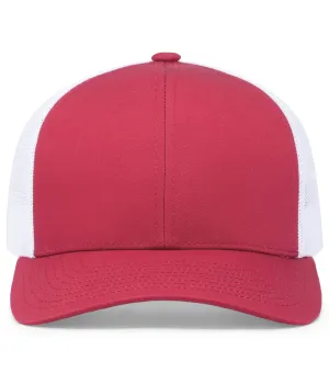 Pacific Headwear Trucker Snapback Cap - Cardinal/White/Cardinal