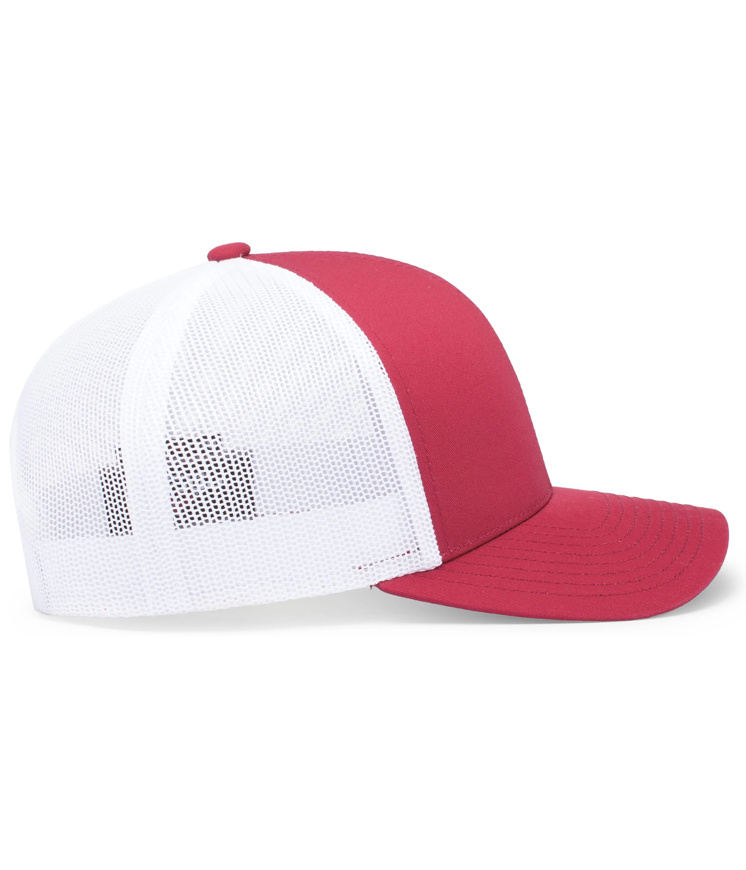 Pacific Headwear Trucker Snapback Cap - Cardinal/White/Cardinal