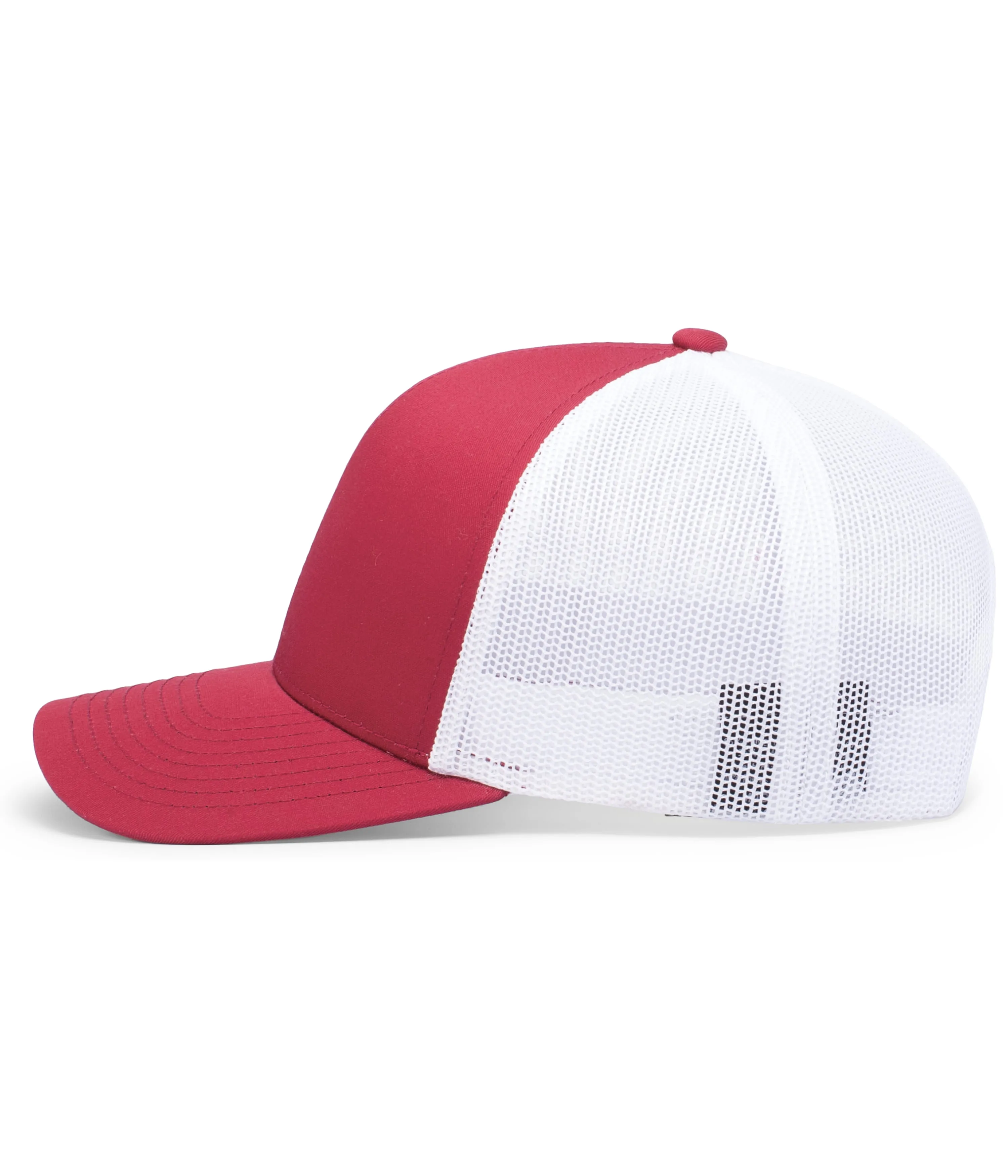 Pacific Headwear Trucker Snapback Cap - Cardinal/White/Cardinal