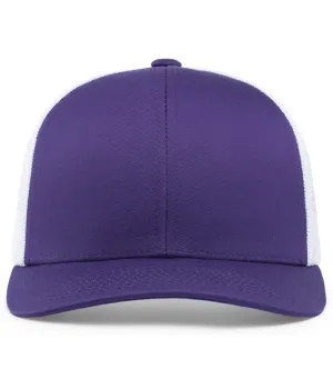 Pacific Headwear Trucker Snapback Cap - Purple/White/Purple