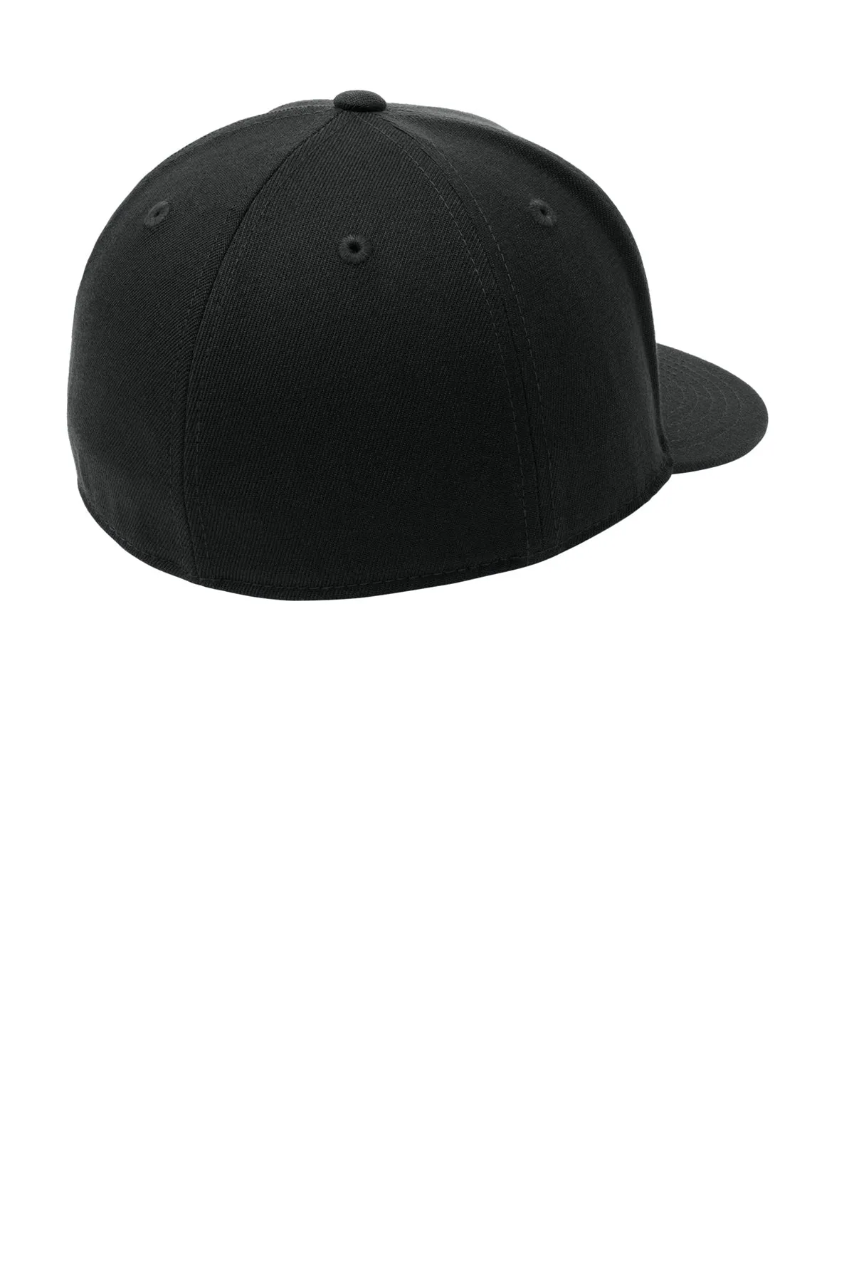 Port Authority Flexfit Flat Bill Branded Caps, Black