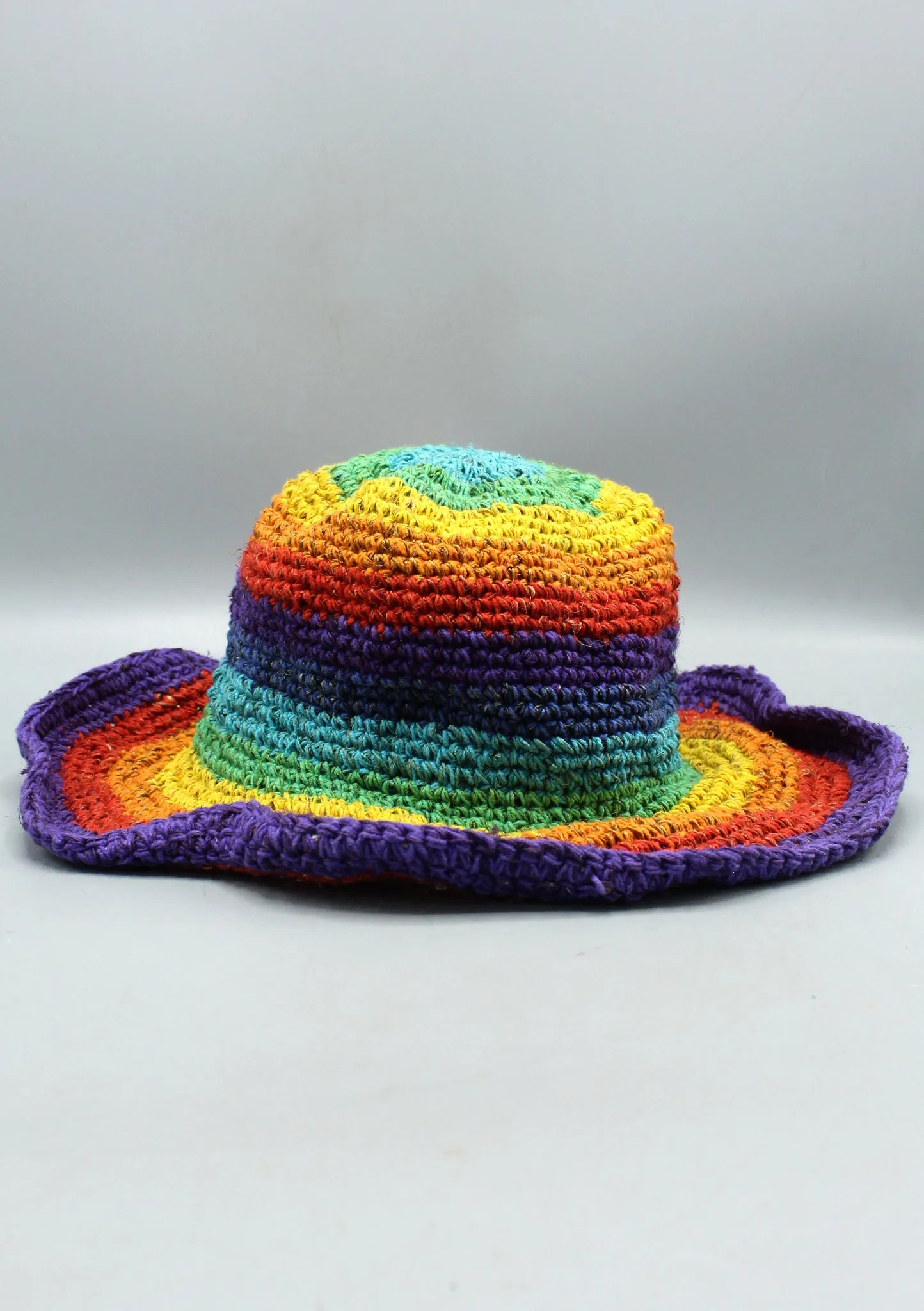 Rainbow Colored Hemp Hat