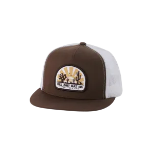 Red Dirt Hat Men's Cactus Logo Patch Chocolate Brown Cap