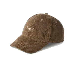 RM WILLIAMS Cap - Longhorn Steers Head Mini Logo - Olive Corduroy