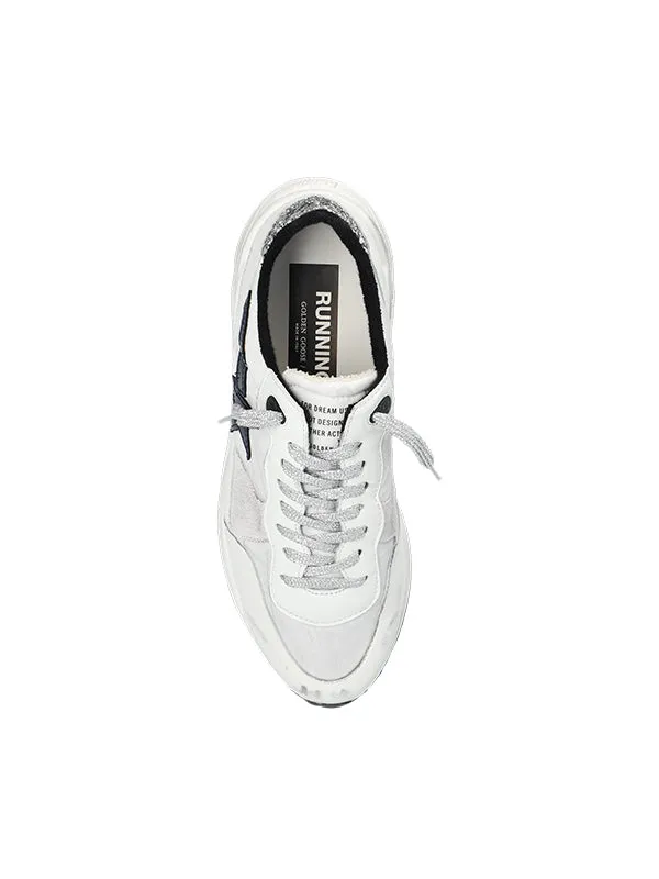 Running Sole Sneaker in Metallic White