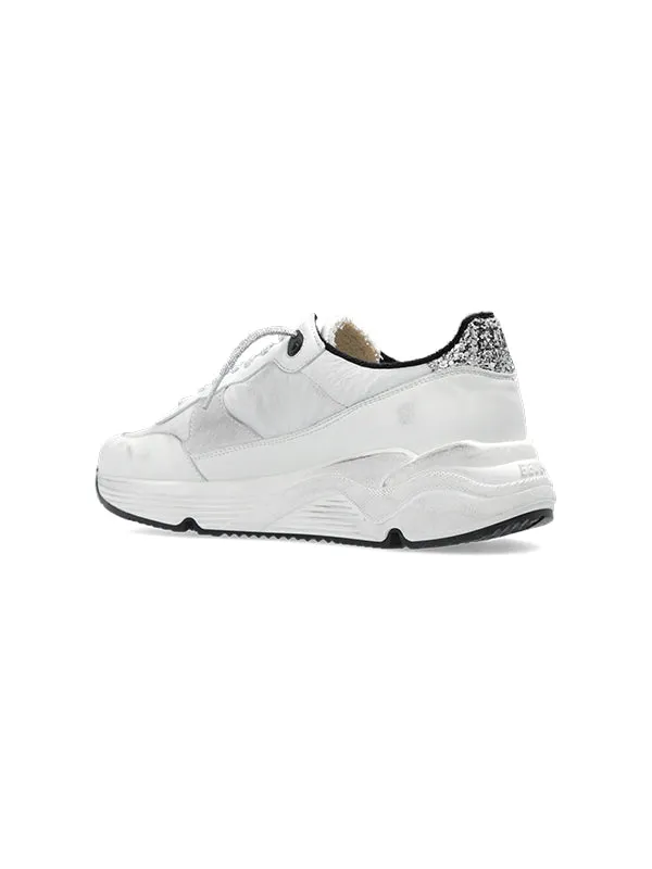 Running Sole Sneaker in Metallic White