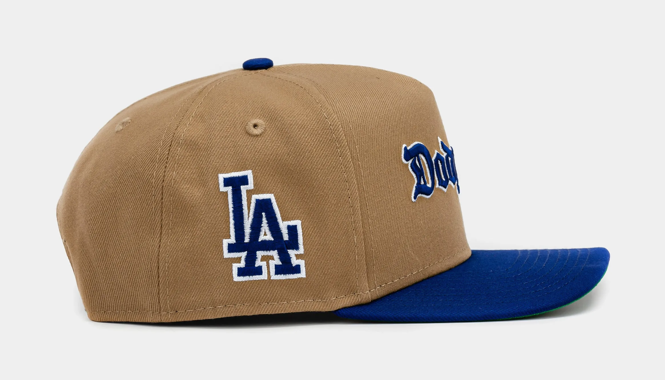 Shoe Palace Exclusive Los Angeles Dodgers Khaki 950AF Snapback Mens Hat (Khaki/Blue)