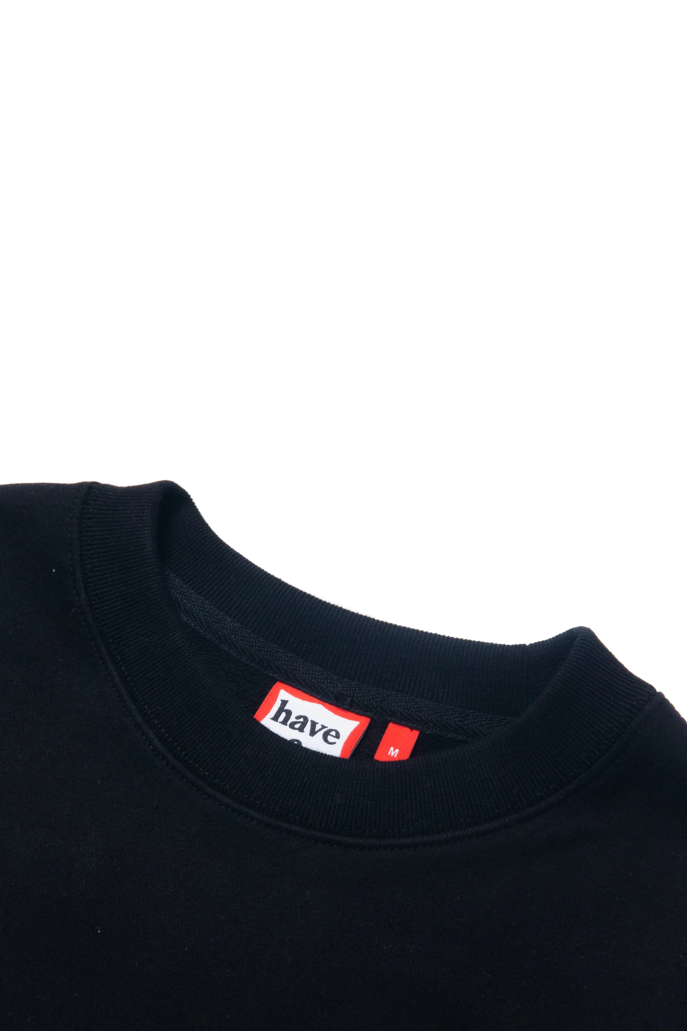 SIDE FRAME EMBROIDERED CREWNECK CO BLACK