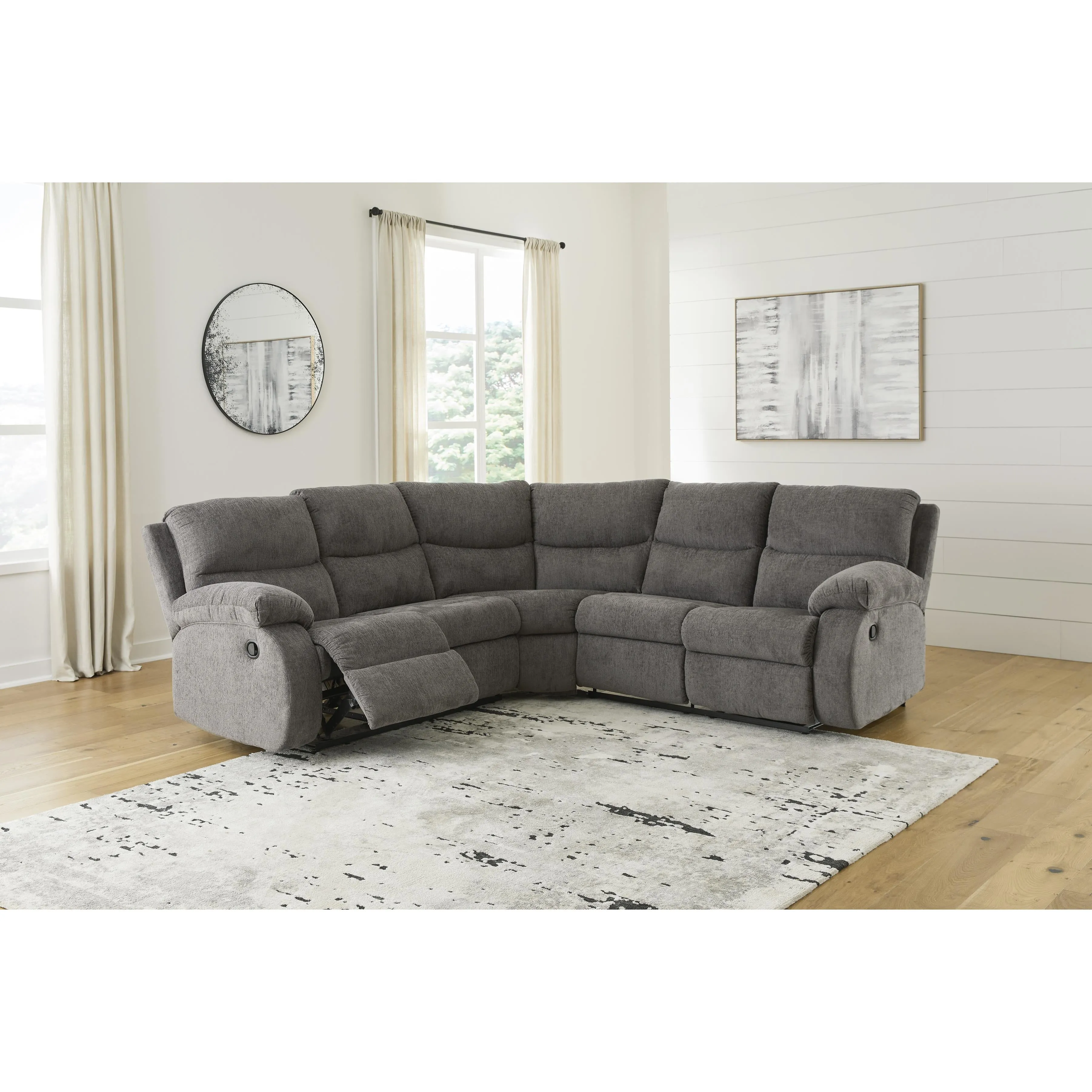 Signature Design by Ashley Museum Reclining Fabric 2 pc Sectional 8180748C/8180750C