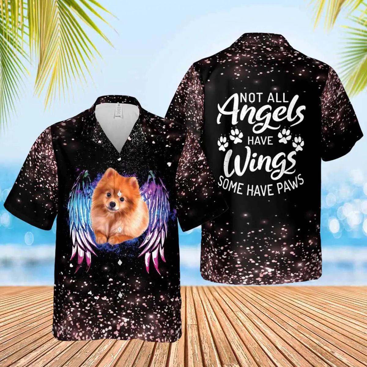 Some Angels Have Paws Hawaiian Shirt - Christian Hawaiian Shirts For Women Men