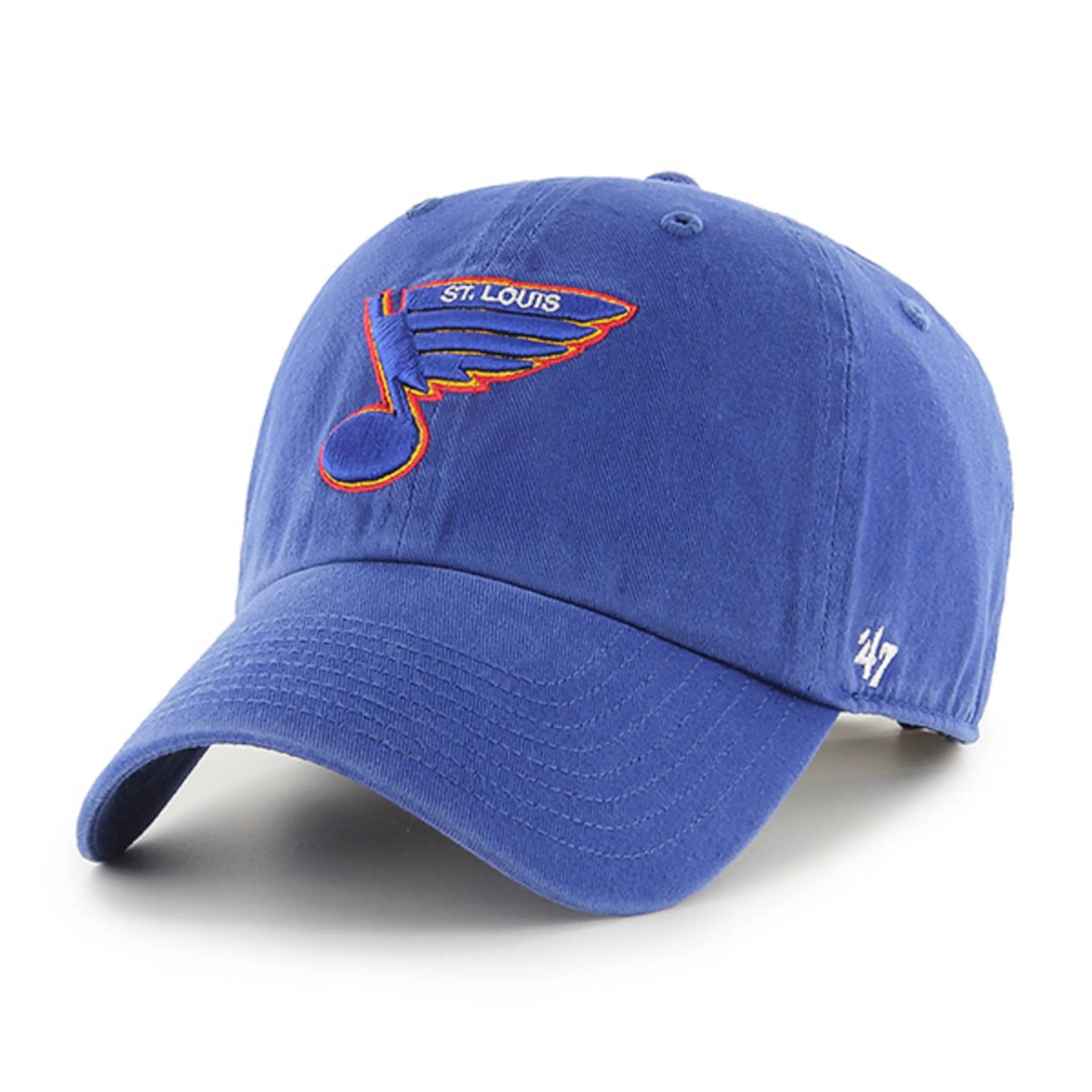 ST. LOUIS BLUES ’47 BRAND 90'S NOTE CLEAN UP ADJUSTABLE HAT- ROYAL