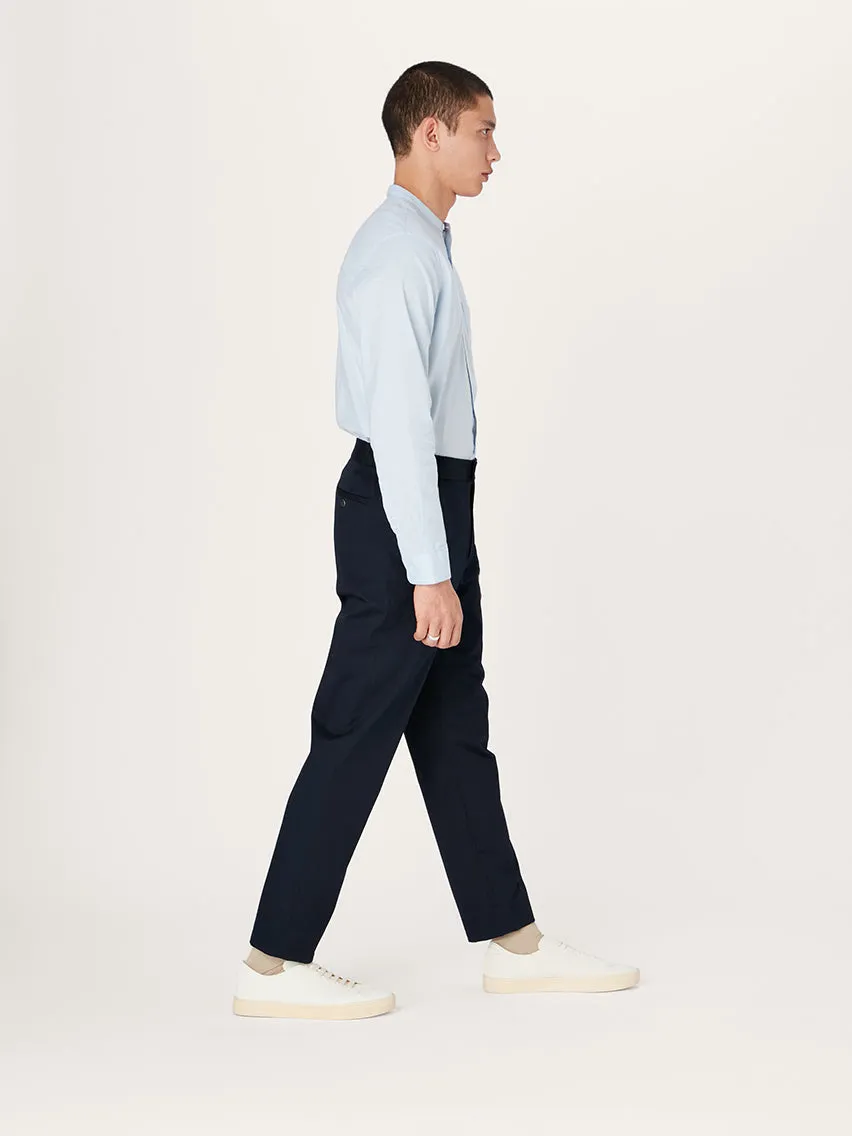 The 24 Trouser Relaxed Fit || Navy | Stretch Cotton